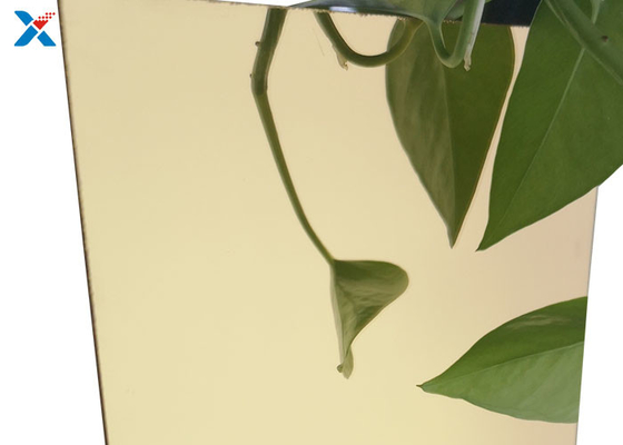 comprar a folha acrílica do espelho do ouro de 1mm revestiu duramente a placa de superfície do perspex online manufacture