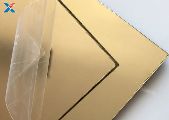 comprar Painel de vidro de Plexi da parede decorativa 2mm acrílica dourada da folha do espelho online manufacture