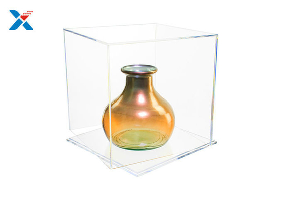 da caixa acrílica do cubo do perspex de 3mm folha transparente da exposição da arte finala
