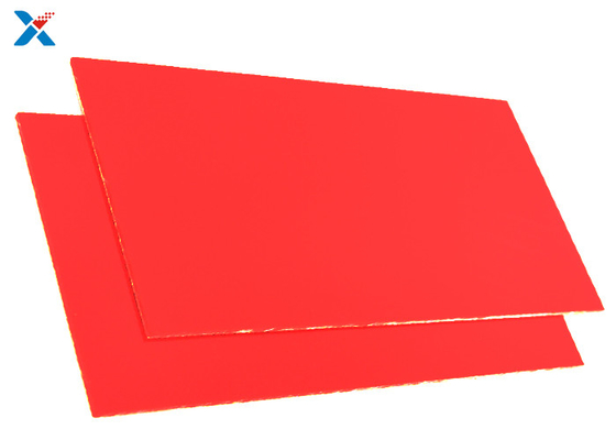 A folha acrílica expulsa plexiglás do OEM 1mm personalizou a cor vermelha